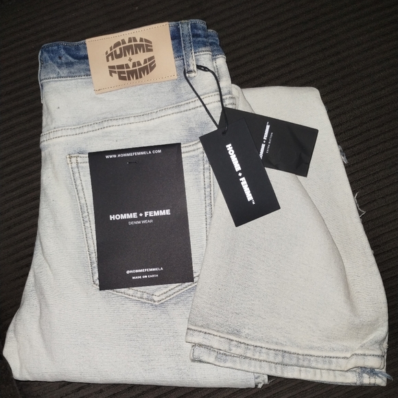 🔥NWT Homme-Femme Jeans Two Tone - Picture 2 of 4